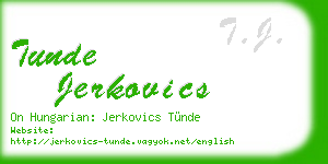tunde jerkovics business card